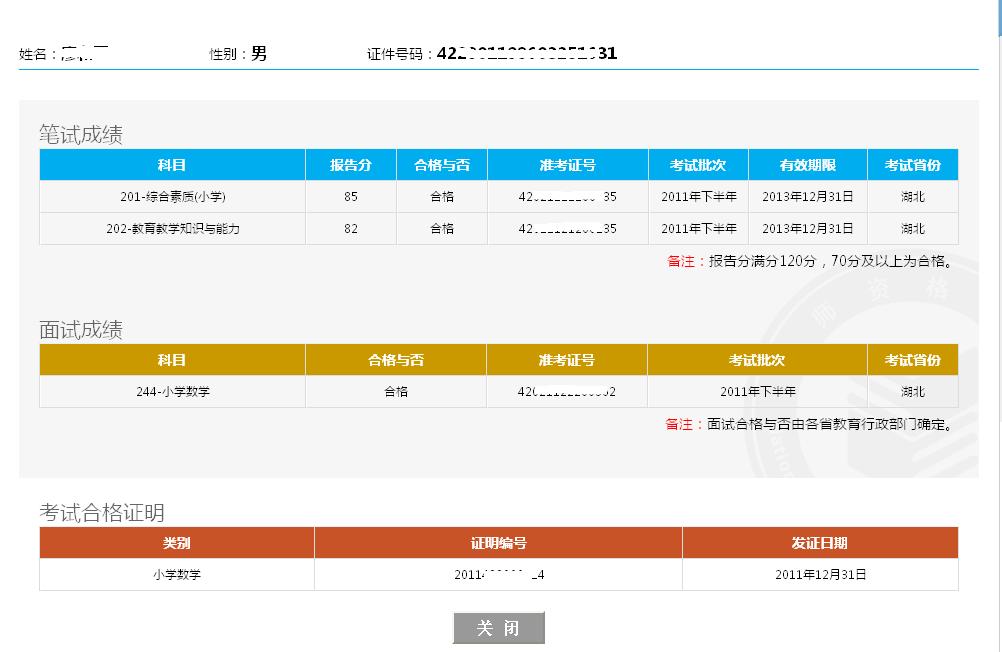 筆試面試都合格成績查詢結果